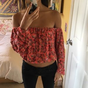Floral off the shoulder top